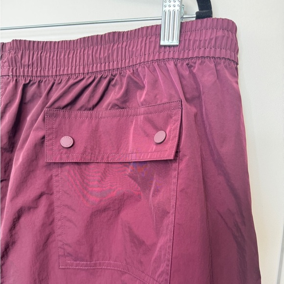 PINK Victoria's Secret Satin Parachute Cargo Pants Burgundy - Picture 6 of 15